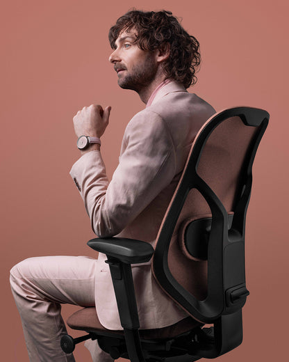 RH Mereo Mesh office chair Tonal fabric close-up